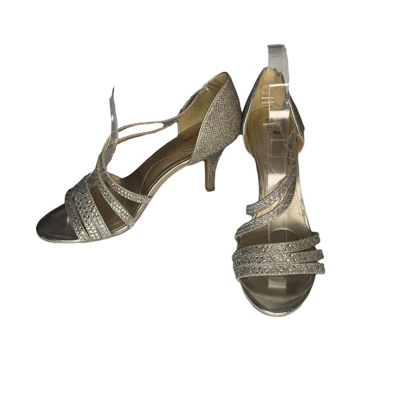 Bandolino Shoes - BANDOLINO Women Strappy High Heels Size 7.5 M Color Glittery Gold